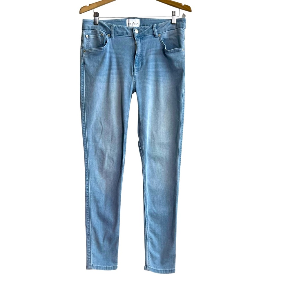 Du/er Womens 31x28 Light Wash Skinny Jeans